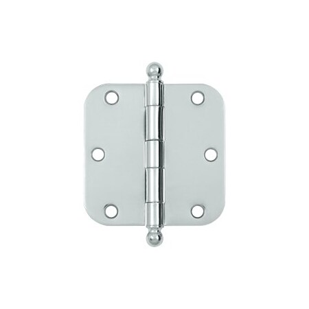 Deltana S35R526-BT Ball Tip 5/8 Radius Hinge Polished Chrome, 10PK S35R526-BT-XCP10